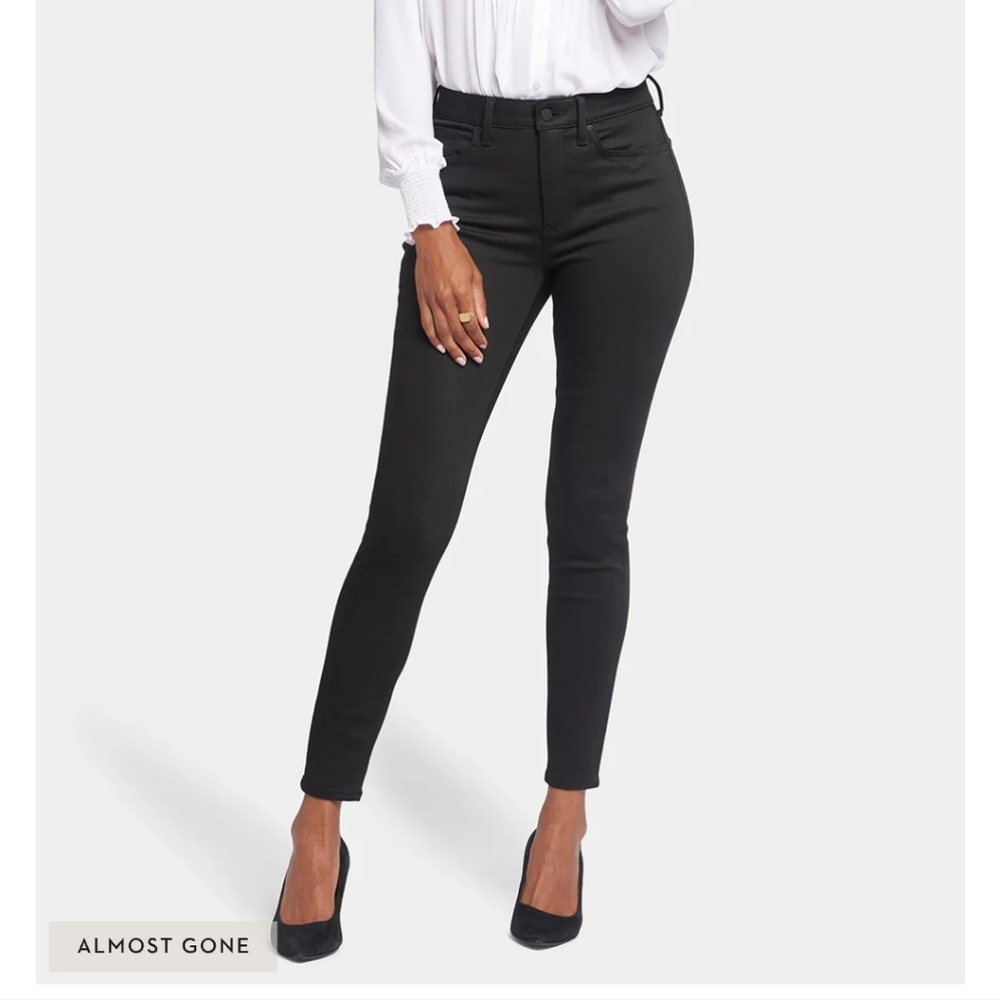 NYDJ Skinny Ankle Jeans Black Size 12 NWT